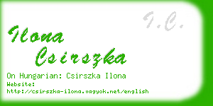 ilona csirszka business card